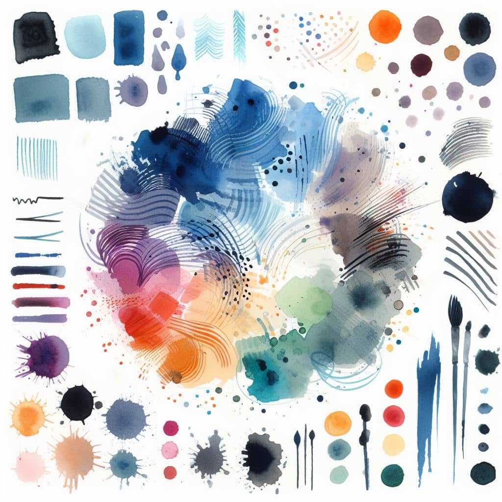 Watercolor Brush Strokes - samples