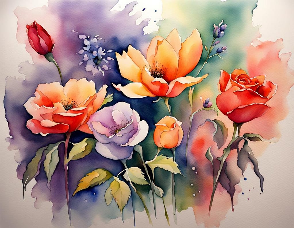 Interpreting Hidden Messages in Watercolor Art - using flowers