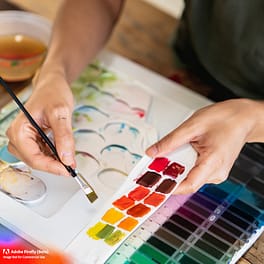 how to mix watercolors - creating color swatches