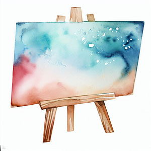 How to Display Watercolor Paintings - easel example