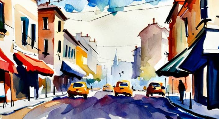 How can I use watercolors to tell a story - expressive image